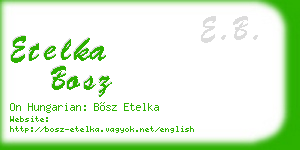etelka bosz business card